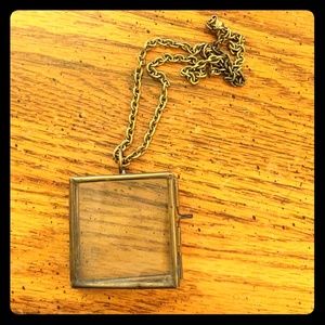 SOLD: Double glass locket necklace